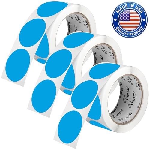 Light Blue Perforated Round Circle Dot Sticker 2 (Blue - Light / 2 Inch)