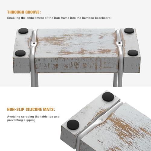 Napkin Holder for Table (White/Farmhouse White / 5.78 x 2.51 x 5.04 inches)