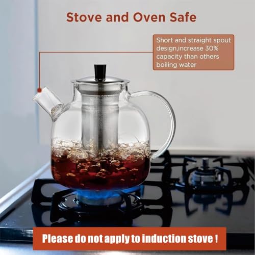 Glass Teapot with Removable Infuser (Style 1-800ML)