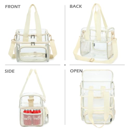 Clear Bag Double Decker for Stadium Events With Shoulder Strap for Women