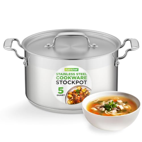 5 Quart Stainless Steel Stockpot with Lid