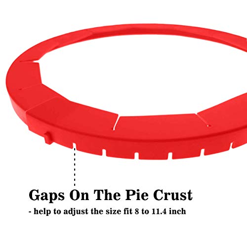 Adjustable Silicone Pie Crust Shields (2 PCS (Red))