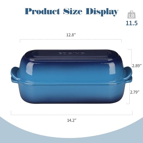 Enameled Cast Iron Loaf Pan with Lid