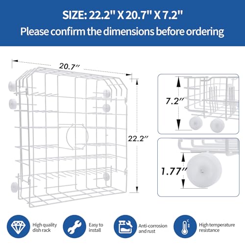 WD28X31819 WD28X10284 Replacement Lower Dishwasher Rack Compatible with GE (WD28X31819 Dishwasher Lower Dishrack)