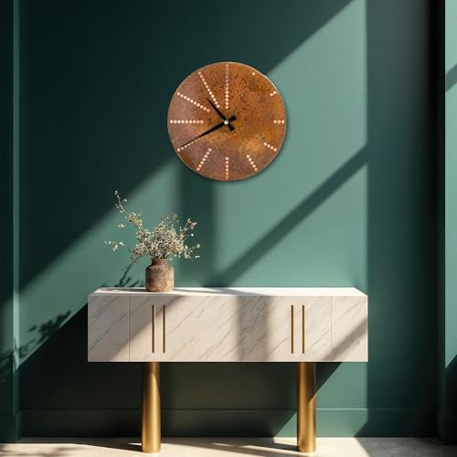 Handmade Pure Copper Wall Clock for Home Decoration (Time Dots / 11)