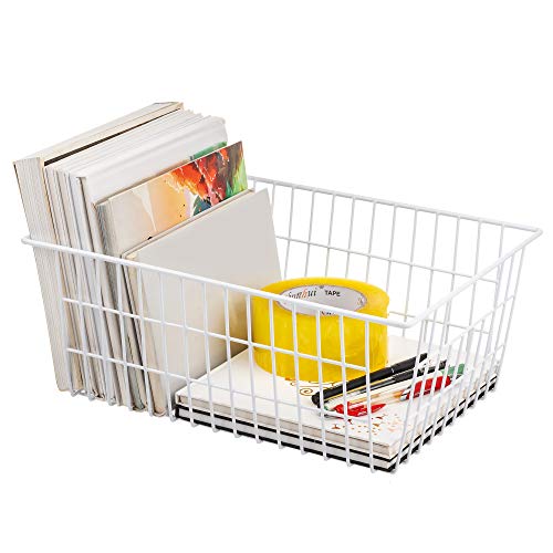 Wire Storage Baskets (2 Pack / White)