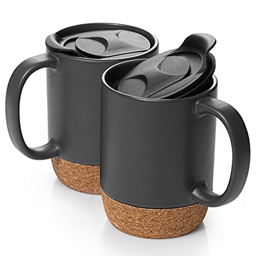 Coffee Mugs 15 oz Mug Set of 2 (Matte Grey / 15 fl oz (Set of 2))
