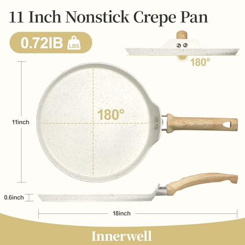 11 Inch Nonstick Crepe Pan (11 Inch / Cream White Granite)