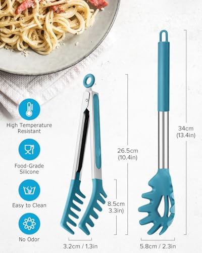 Silicone Spaghetti Spoon and Pasta Tong