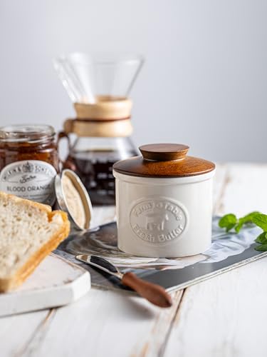 Cow Butter Crock with Lid for Countertop (White / Cow-3.94"dia)