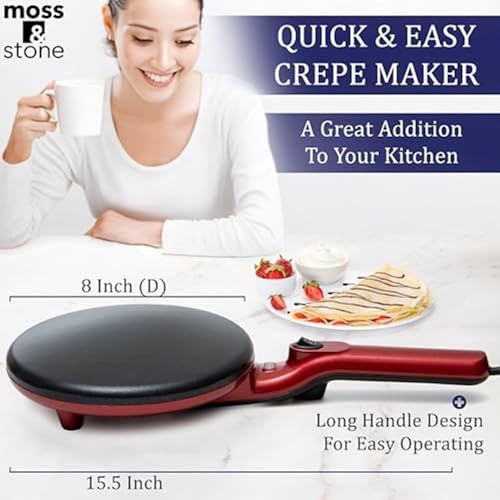 Red Electric Crepe Maker (8 Inch Corded / Red)