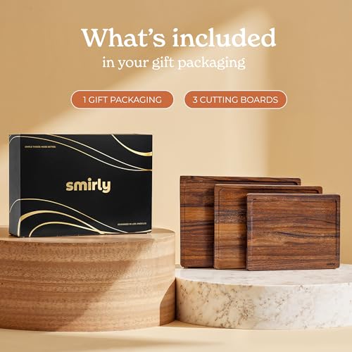 Walnut Cutting Board (Dark Brown / 3-Piece)