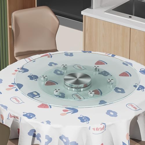 27" Large Lazy Susan for Dining Table Kitchen Glass Turntable with Aluminum Alloy Bearing (27 inches)