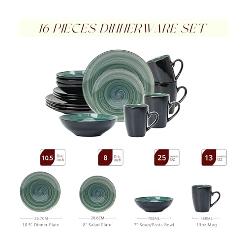 HomeVss Stoneware Sonoma 16pc Dinnerware Set