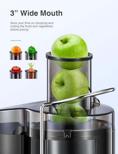 Juicer Machine 800W Centrifugal Juicer with Wide Mouth Feed Chute