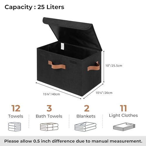 Memory Keepsake Storage Box (Black / Large-2 Pack)