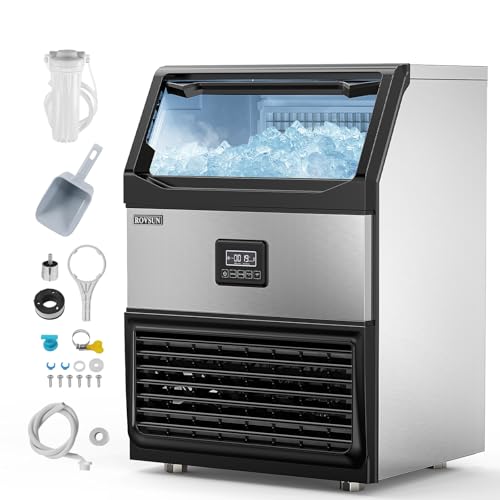 440lbs 24h Commercial Ice Maker (440lbs/Day with 77lbs Bin)