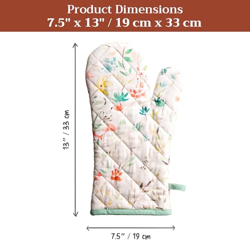 Maison d'Hermine Oven Gloves 100% Cotton Oven Mitt (005 - Colmar / 7.5" x 13" (Oven Mitt))