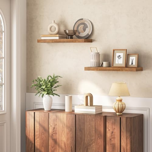 Floating Shelves for Wall (Rustic Brown / 23.6 Inches)
