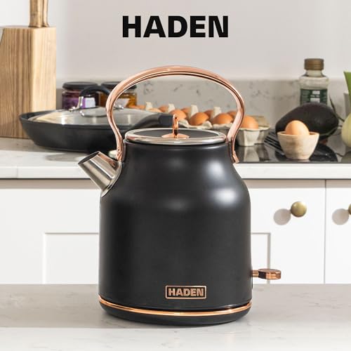 Heritage 1.7 Liter Stainless Steel Electric Kettle (Black & Copper)
