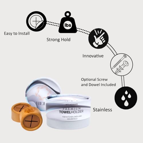 Eco 8 Pack Towel Hooks (8 Pack / Bamboo)