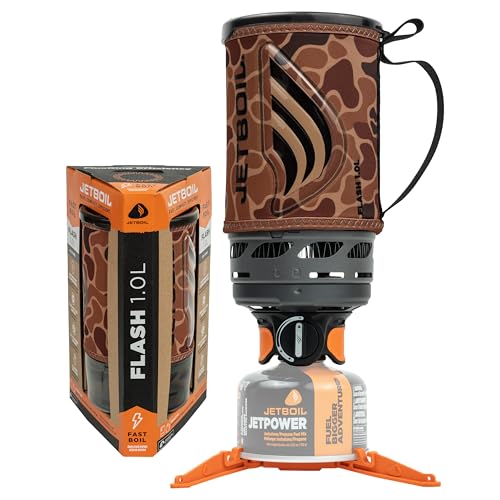 Flash 1.0L Fast Boil Stove for Camping and Backpacking (Brown Duck Camo / 1 Liter)