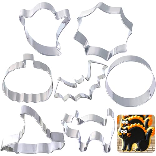 Halloween Cookie Cutters Set 7Pcs Large (Halloween)