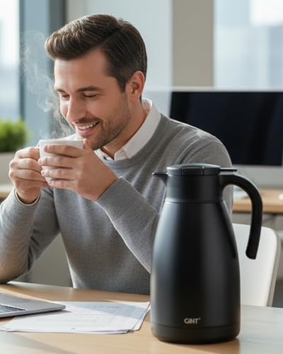 2.2L 74Oz Thermal Coffee Carafe (Black / 74.4 Ounces)