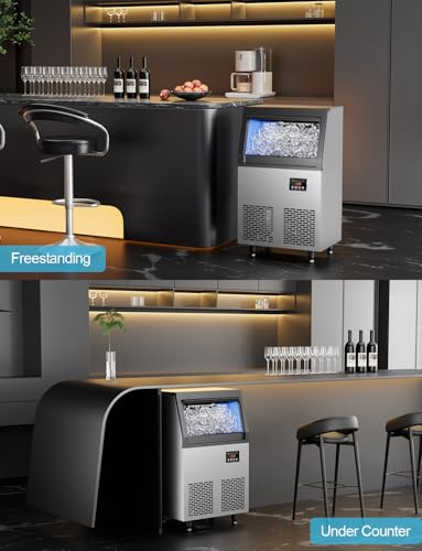 Commercial Ice Maker Machine (200lbs/24H / Commercial Ice Maker-Black)