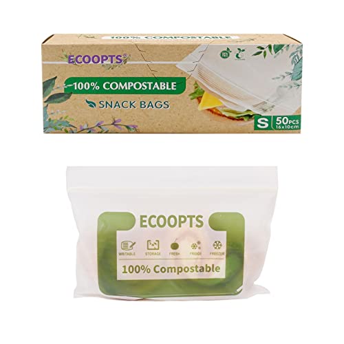 100% Compostable Snack Zip Bag