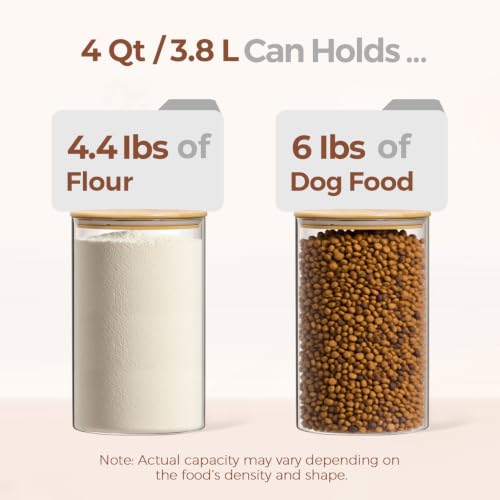 Flour Sugar Storage Containers 4 Qt (4 Qt x 2)
