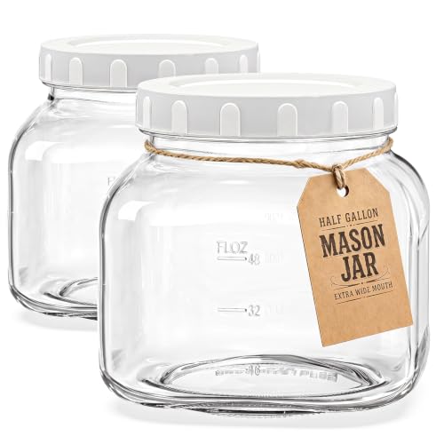 0.6Gal Airtight Glass Jar with Lid (0.6 Gallon)