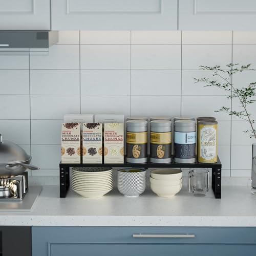 Expandable Spice Rack Kitchen Cabinet Shelf Organizer