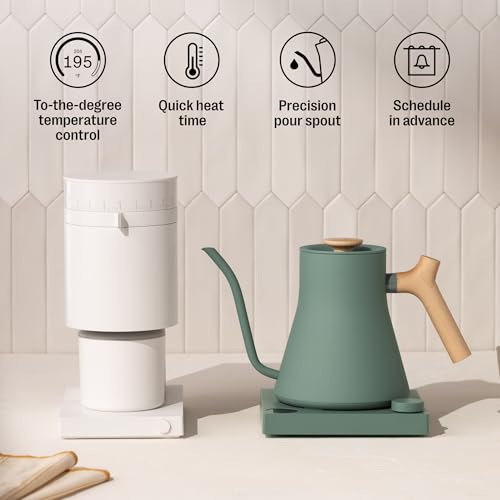 Stagg EKG Pro Gooseneck Electric Kettle (Smoke Green with Maple Wood Handle / EKG Pro)