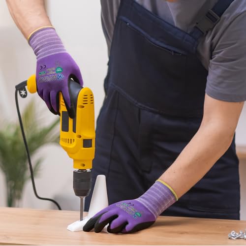 Safety Work Gloves (Purple / XX-Large)