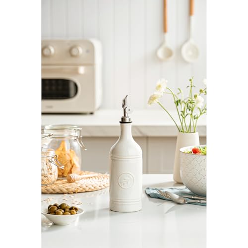 Olive Oil Dispenser Bottle with Spout (OFF-WHITE)