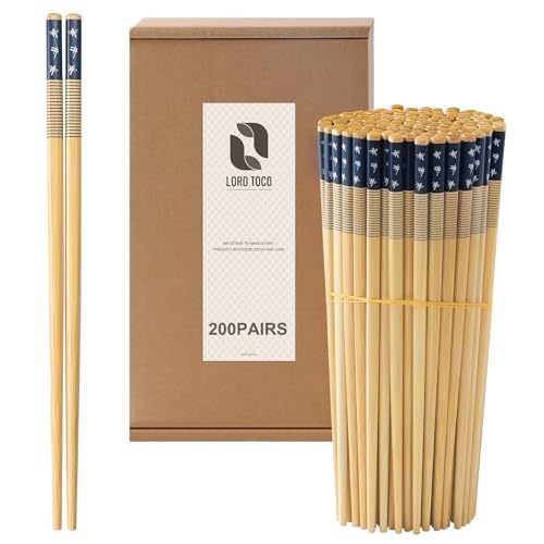 200 Pairs Bamboo Chopsticks Reusable (200Pairs)
