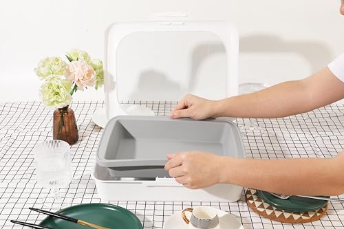 Silicone Baking Dish with Handles (Grey, 1pack)