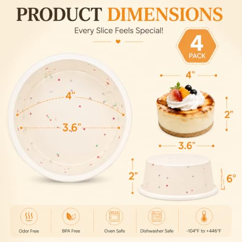4 Inch Silicone Mini Cake Pan (Cream / 4 Inch – Mini)