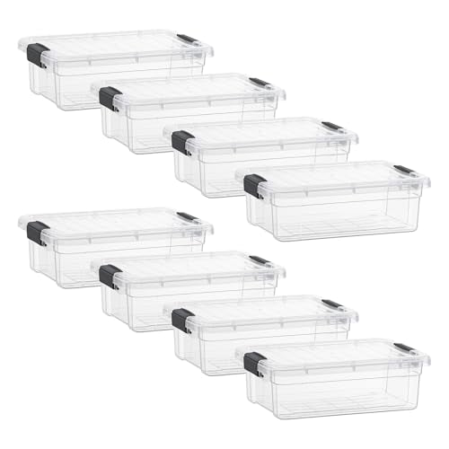 7.4 Quart Clear Plastic Storage Bin with Lid (7.4 Quart)