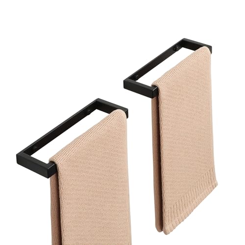 8'' Hand Towel Holder (Black / 8-Inch (2 Pack))