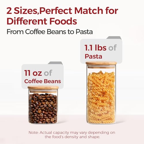 Glass Pantry Storage Containers with Lids 1 (1.6Qt*3+1Qt*3)