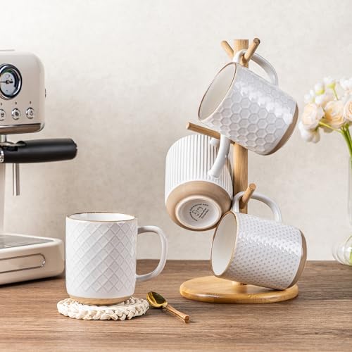 Coffee Mugs Set of 4 (Off-White / Set of 4 (12 Ounces))