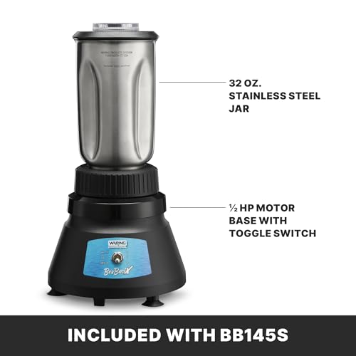 BevBasix Bar Blender with 32 oz Stainless Steel Jar (Stainless Steel Model)