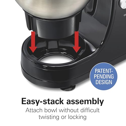 4 Quart Electric Stand Mixer With 7 Speeds (Black / 7 Speeds with Whisk & Bowl Scraper)