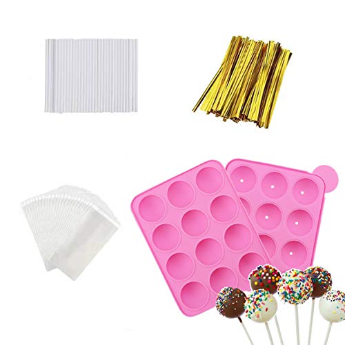 12 Capacity Silicone Lollipop Mold Set (12 Cavity Cake pop)