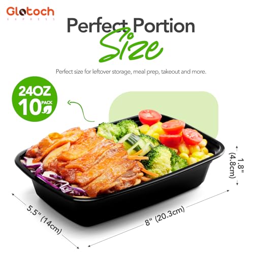 Glotoch Meal Prep Containers with Lids (24oz)