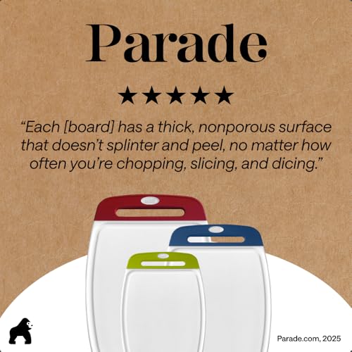 BPA Free Reversible Cutting Board (Red/Blue/Lime / Large (Pack of 3))