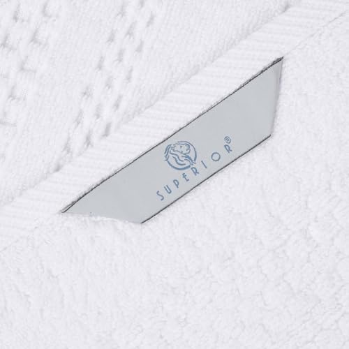 Playa Zero Twist Cotton Medium Weight Towels (12 Piece Towel Set / White)