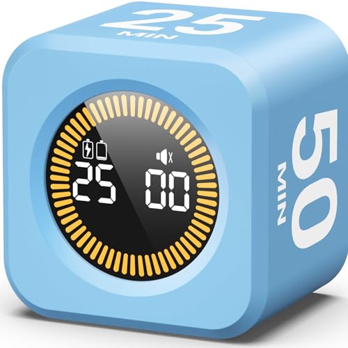 Pomodoro Cube Timer Productivity Visual Timer (Blue)